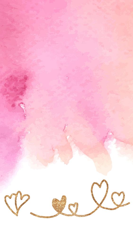 Valentines watercolor iPhone wallpaper