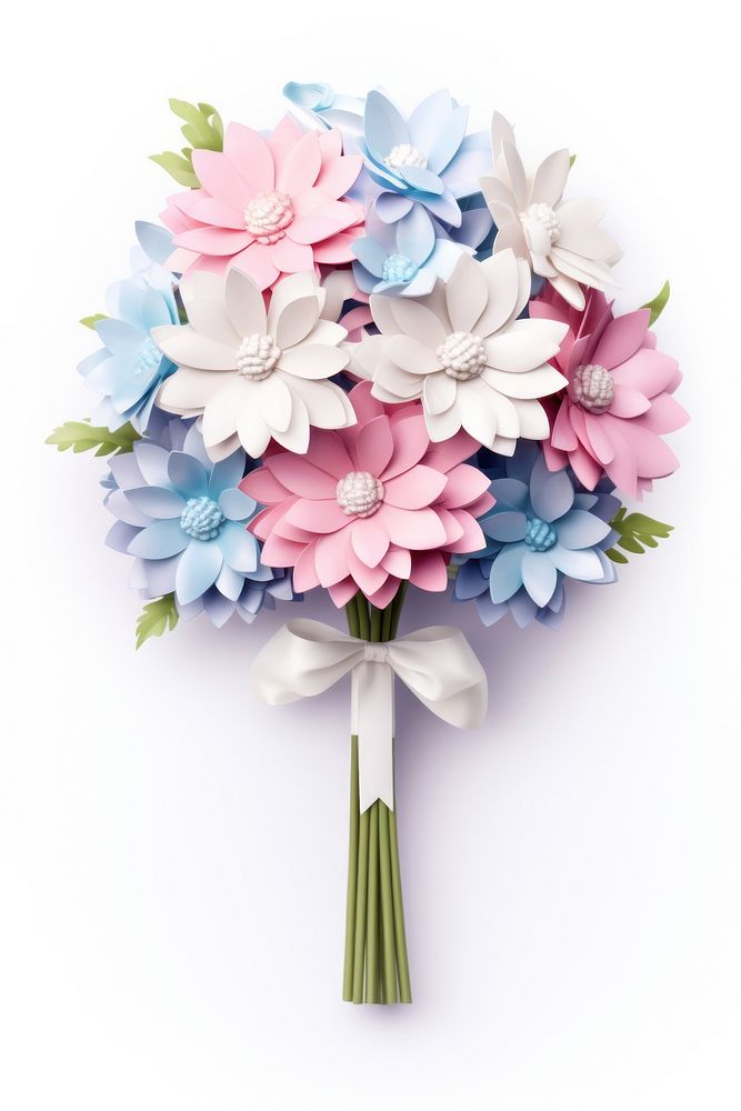 Wedding bouquet flower plant white background. AI generated Image by rawpixel.