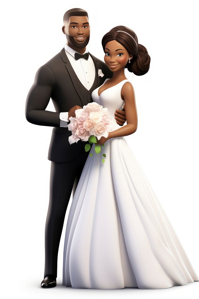 Bride fashion wedding cartoon. AI generated Image by rawpixel.