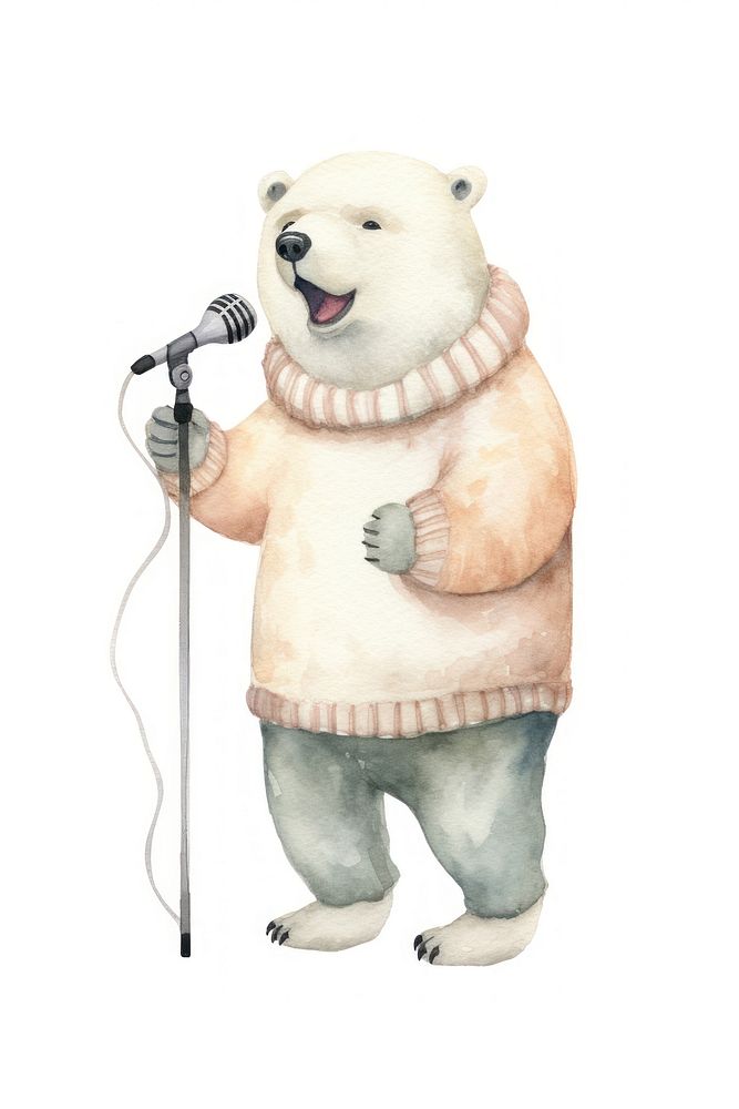 Bear microphone mammal animal. 