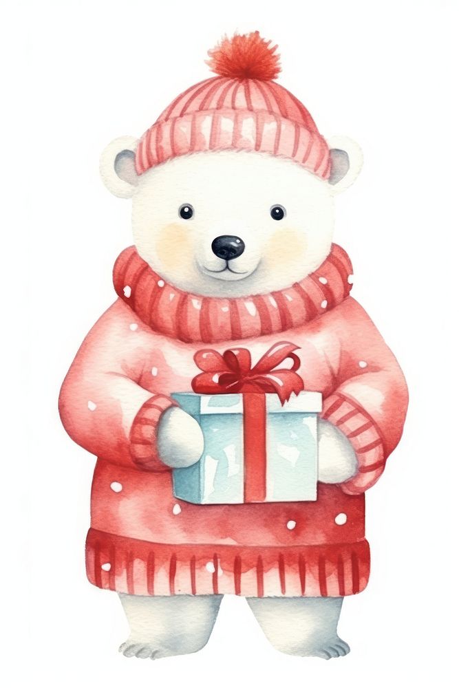 Winter snowman bear toy. AI generated Image by rawpixel.