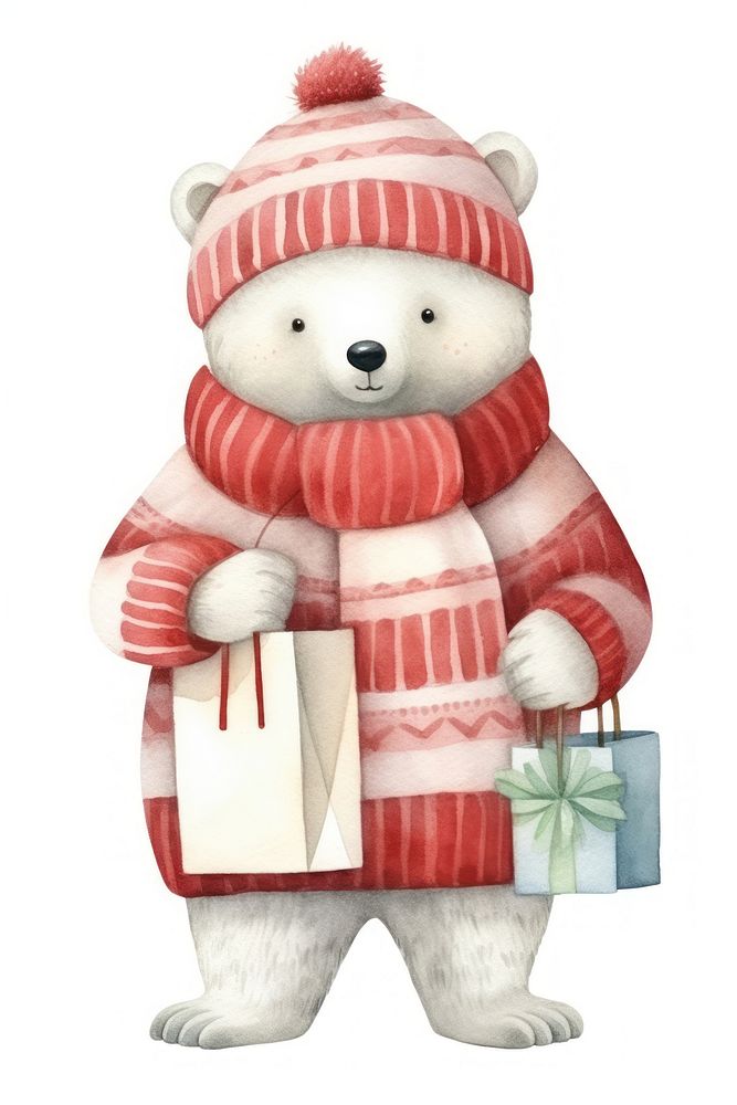 Snowman winter bear toy. 