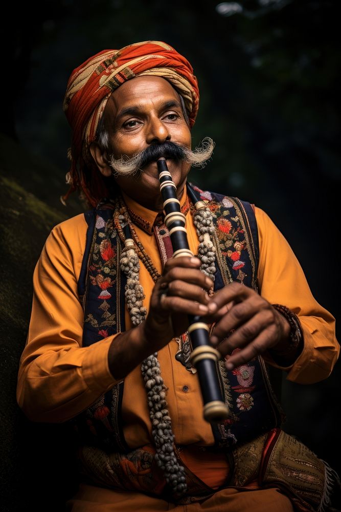Musician flute performance recreation. AI generated Image by rawpixel.