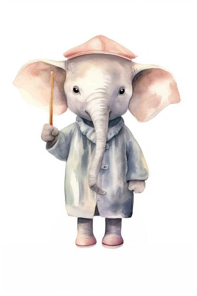 Cute Elephant animal elephant cartoon. AI generated Image by rawpixel.