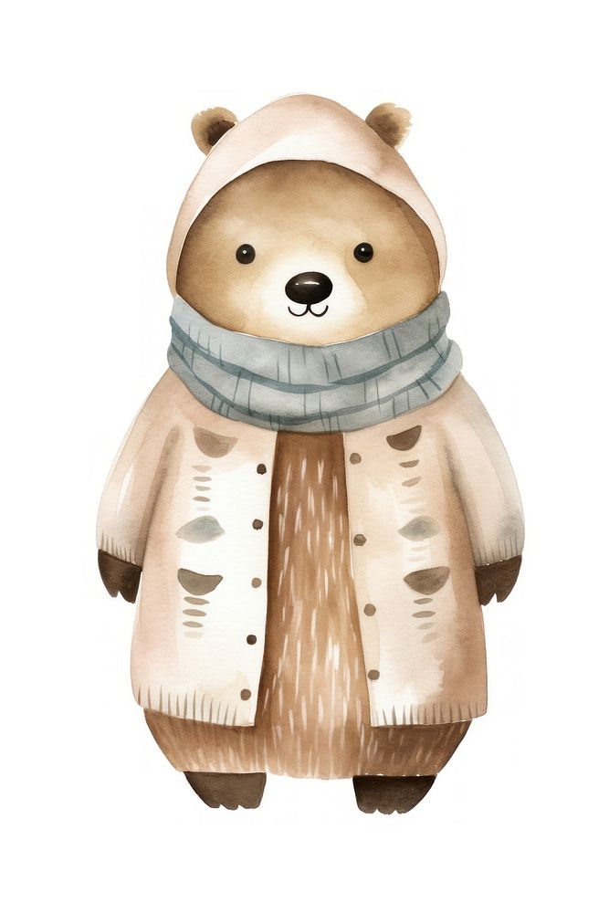 Cute sloth cartoon winter toy. 