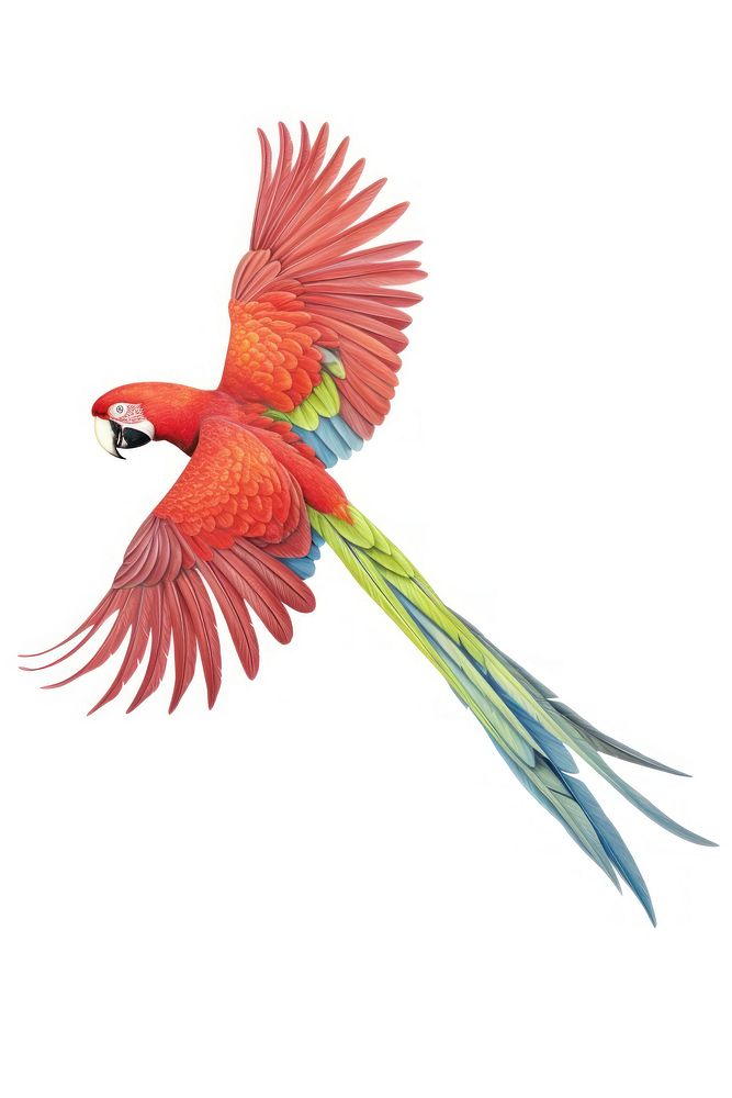 Parrot animal bird red. AI generated Image by rawpixel.