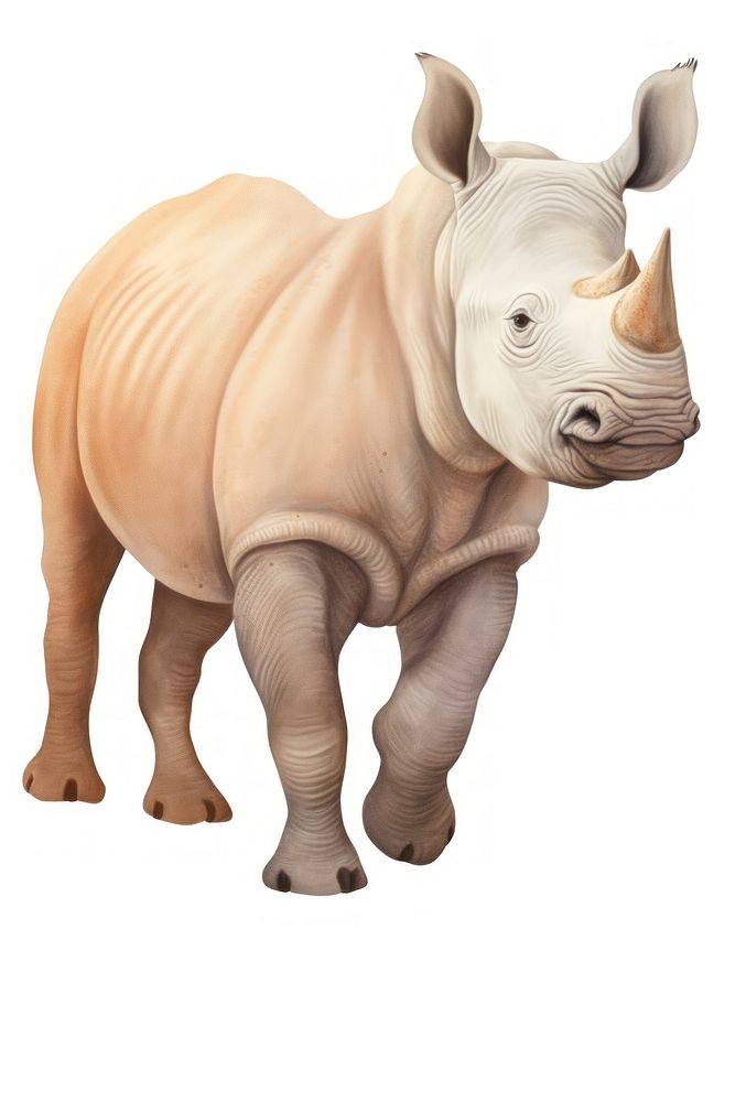Rhinoceros wildlife animal mammal. AI generated Image by rawpixel.