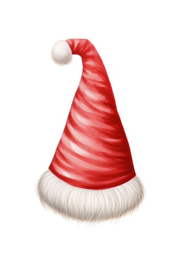 Christmas hat red white background confectionery. 