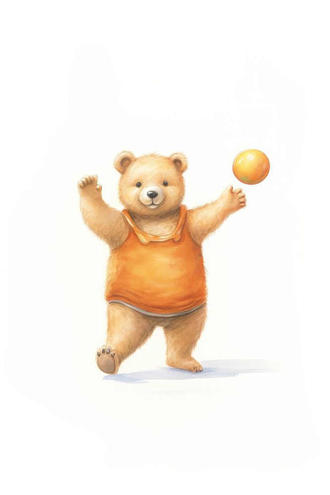 Bear mammal cute ball. AI generated Image by rawpixel.