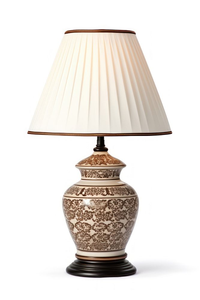 Table lamp lampshade white background decoration. AI generated Image by rawpixel.