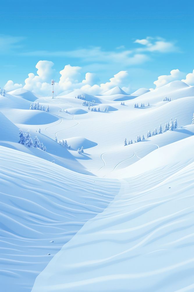 Skiing field outdoors snow landscape. AI generated Image by rawpixel.