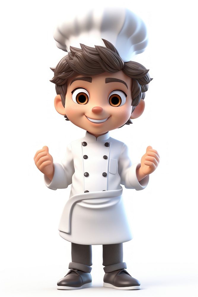 Chef cartoon cute white background. | Premium Photo Illustration - rawpixel