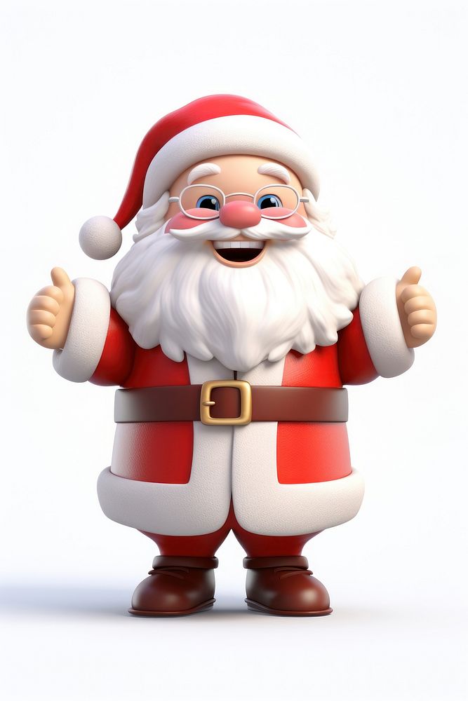 Santa claus cartoon white background representation. 