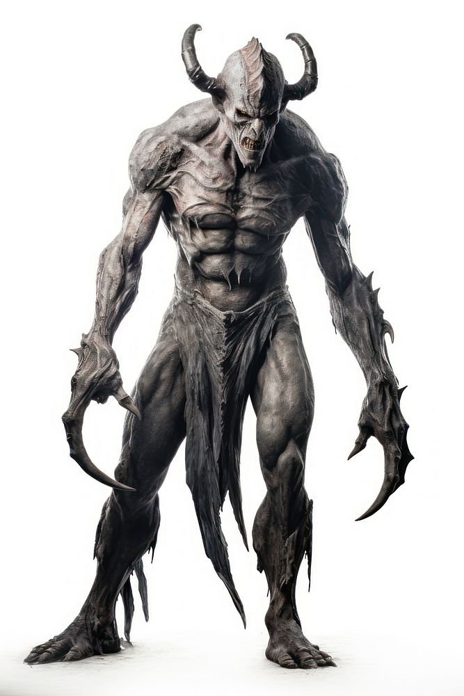 Demon sculpture statue adult. AI generated Image by rawpixel.