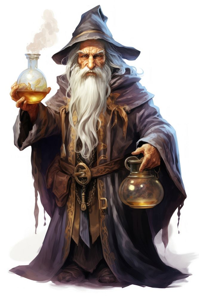 Old alchemist wizard white background architecture photography. AI generated Image by rawpixel.