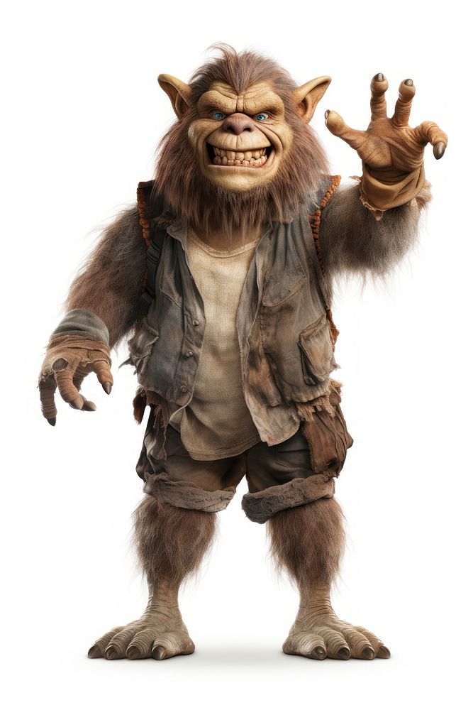 Troll costume mammal ape. AI generated Image by rawpixel.