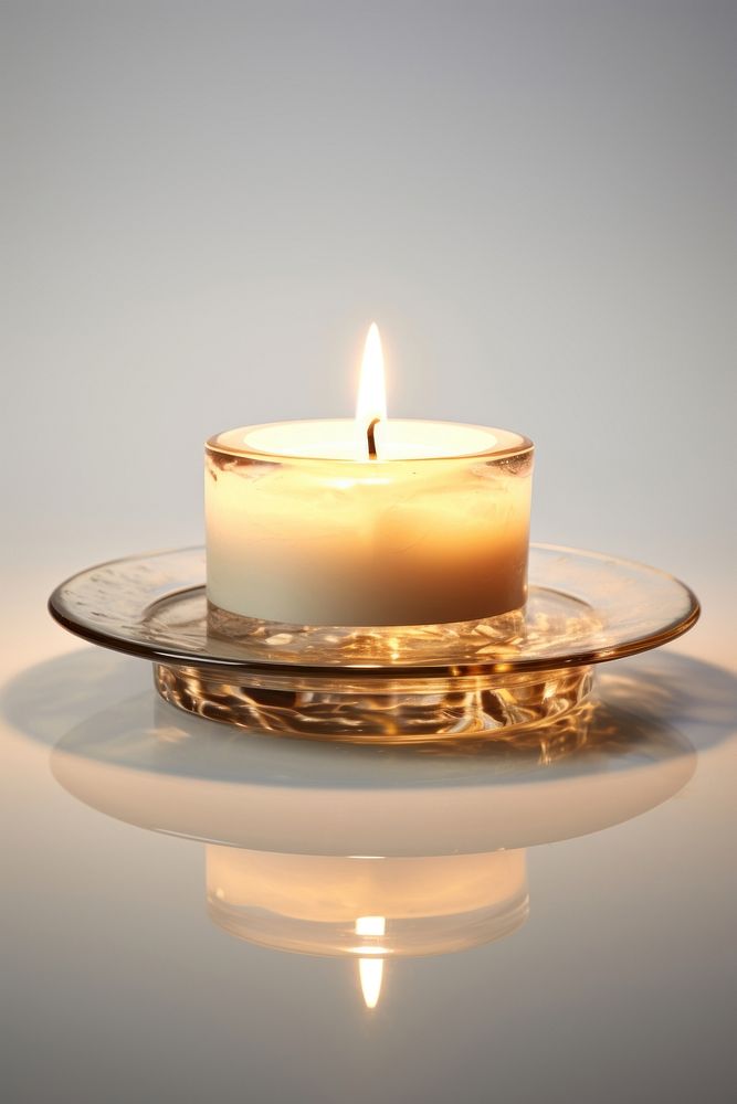 Candle fire illuminated serveware. AI generated Image by rawpixel.