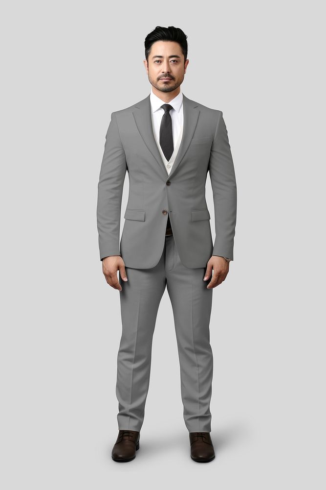Men's business suit mockup, apparel psd