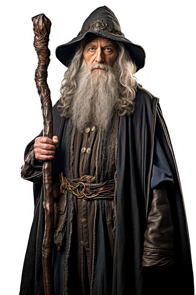 Handsome wizard costume white background headwear. AI generated Image by rawpixel.