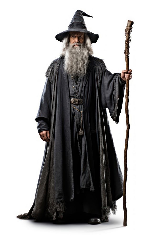 Handsome wizard costume adult white background. AI generated Image by rawpixel.