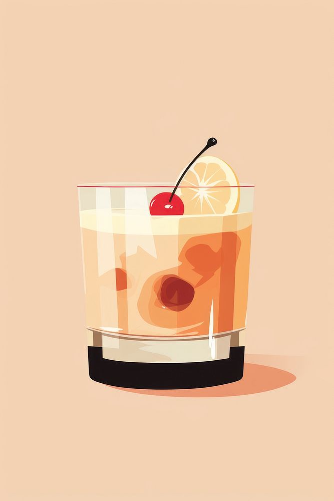 New york sour cocktail drink fruit. AI generated Image by rawpixel.