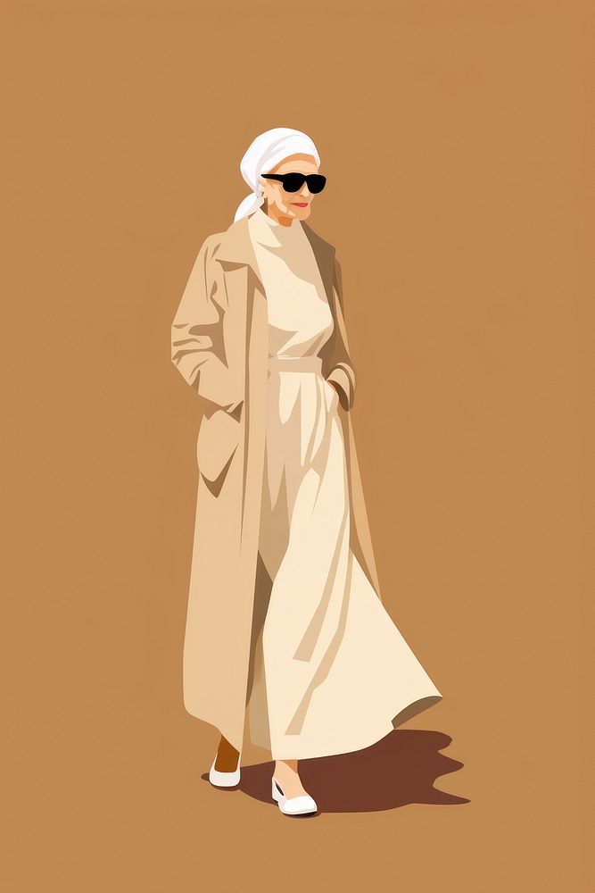 Old woman fashion sunglasses portrait. AI generated Image by rawpixel.