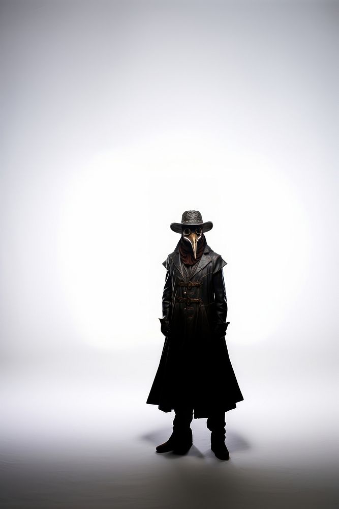 Plague doctor mask photography overcoat footwear. AI generated Image by rawpixel.