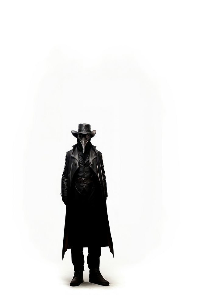 Plague doctor mask overcoat footwear adult. AI generated Image by rawpixel.