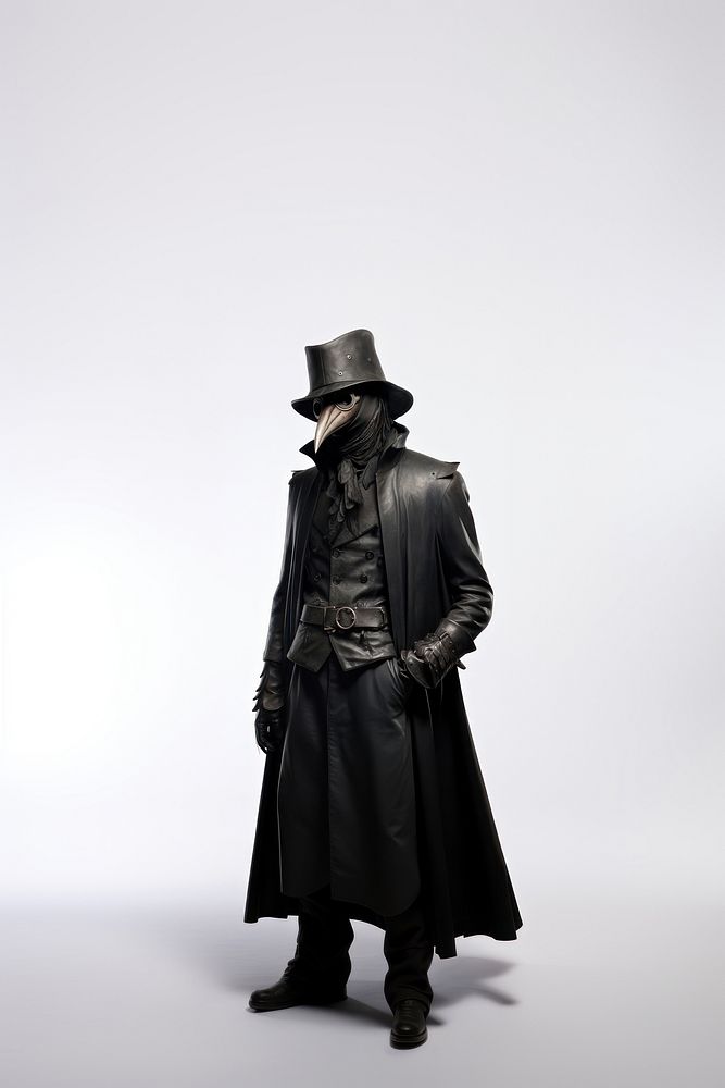Plague doctor mask overcoat footwear fashion. AI generated Image by rawpixel.