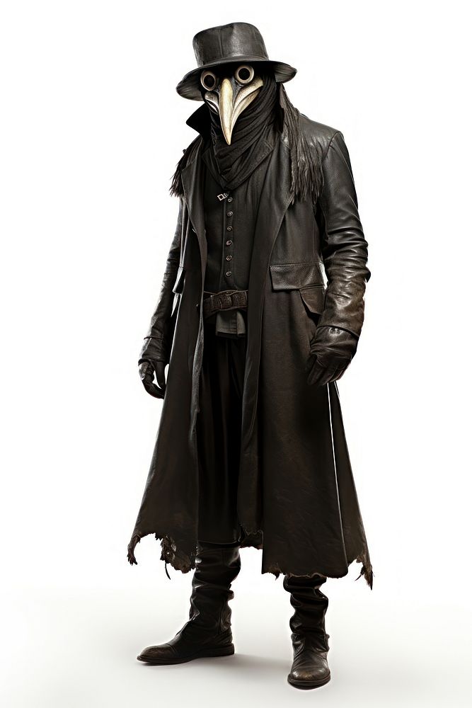 Plague doctor overcoat costume jacket. AI generated Image by rawpixel.