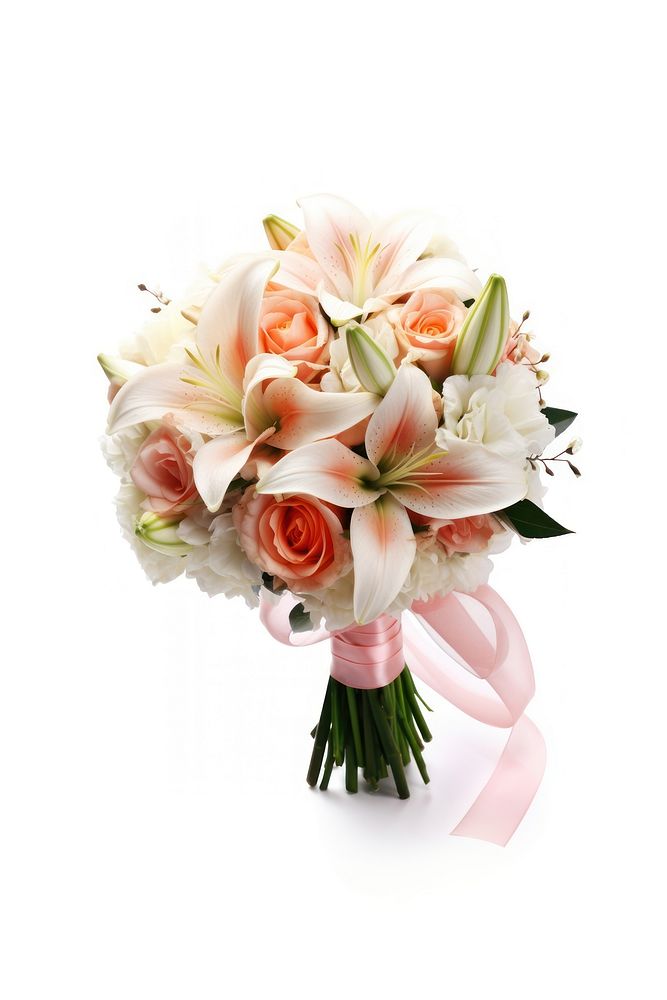 Wedding bouquet flower plant white. AI generated Image by rawpixel.