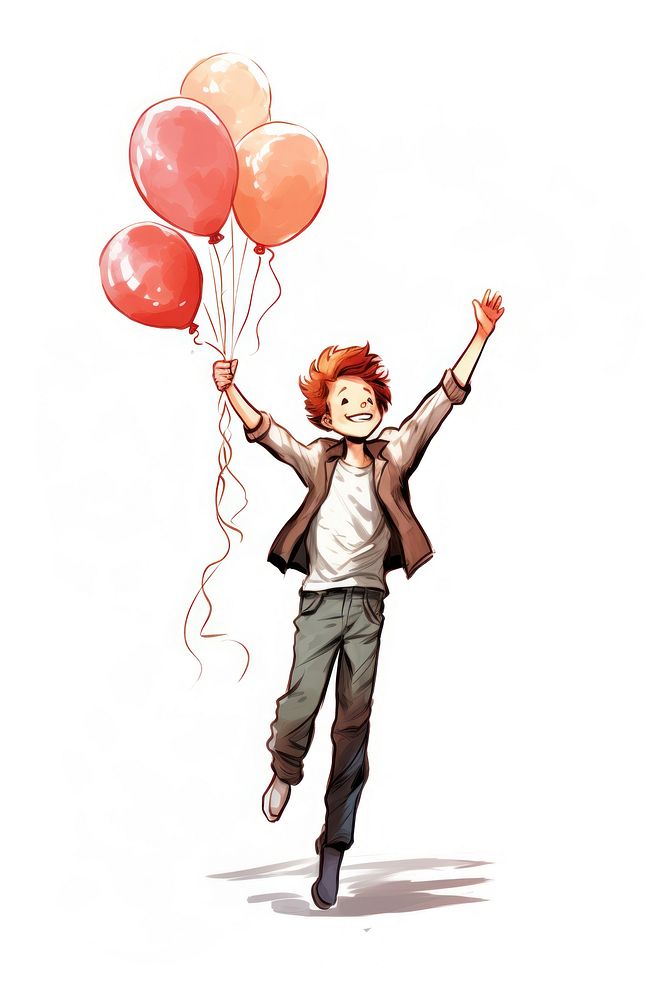 A person celebrating balloon celebration creativity. AI generated Image by rawpixel.