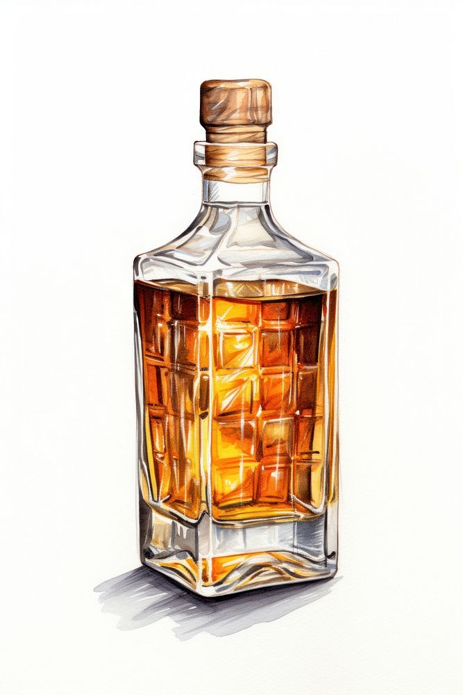 Whiskey whiskey bottle perfume whisky glass. AI generated Image by rawpixel.
