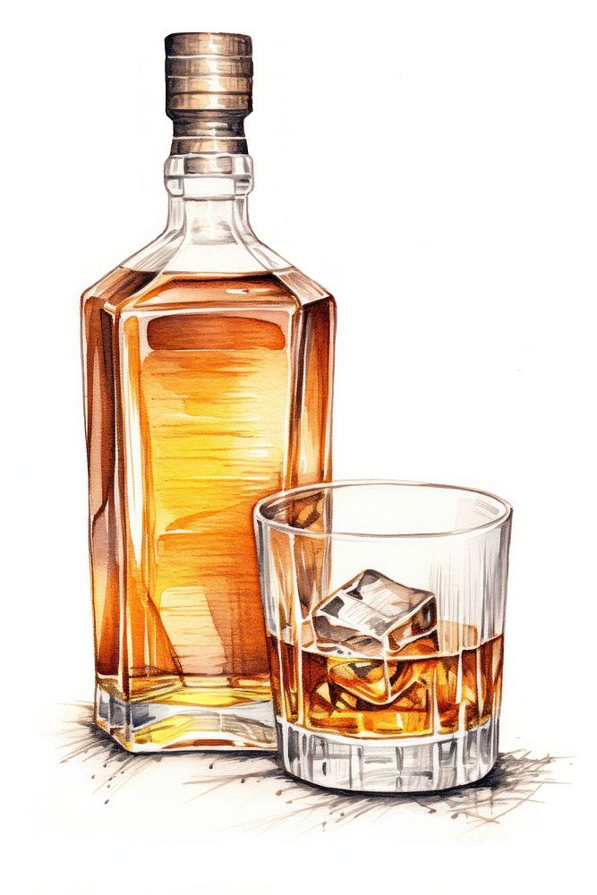 Bottle glass perfume whiskey. AI generated Image by rawpixel.