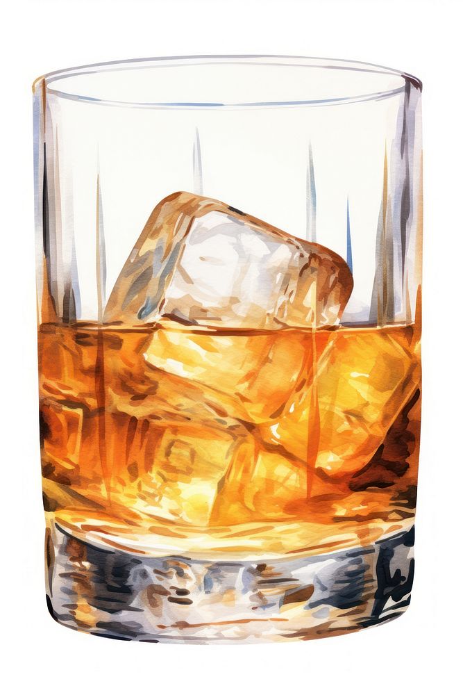 Glass whiskey whisky drink. AI generated Image by rawpixel.
