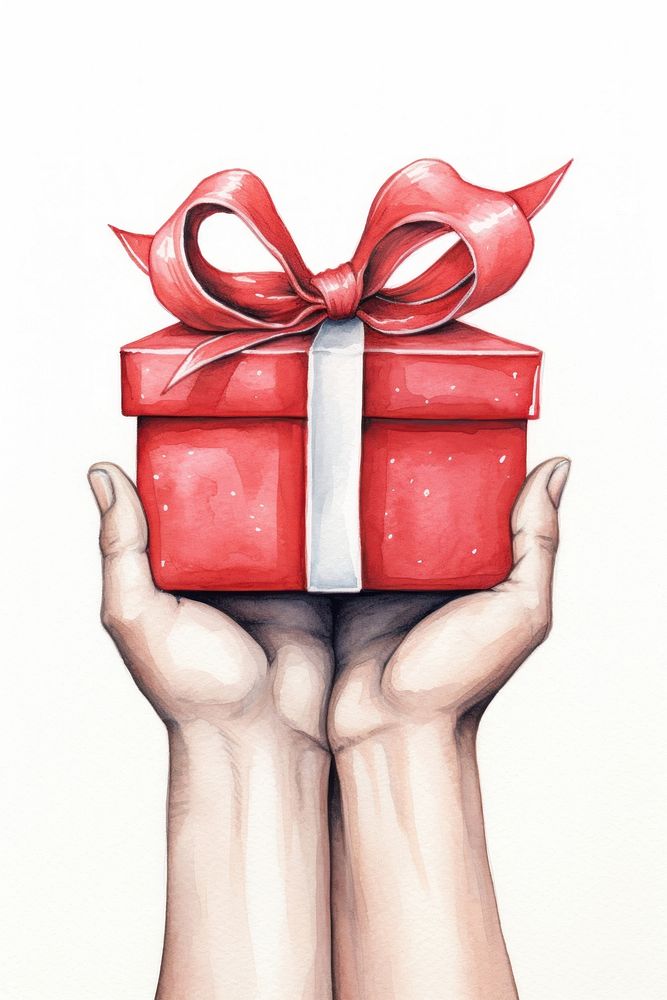Hand holding a gift box celebration christmas letterbox. AI generated Image by rawpixel.