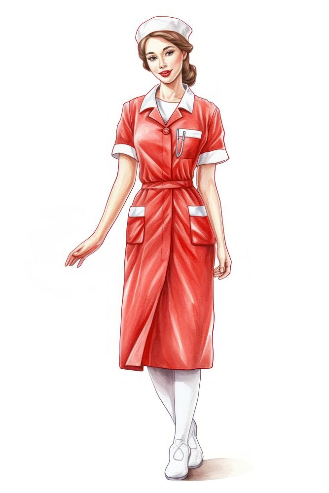 Nurse costume cartoon adult. AI generated Image by rawpixel.