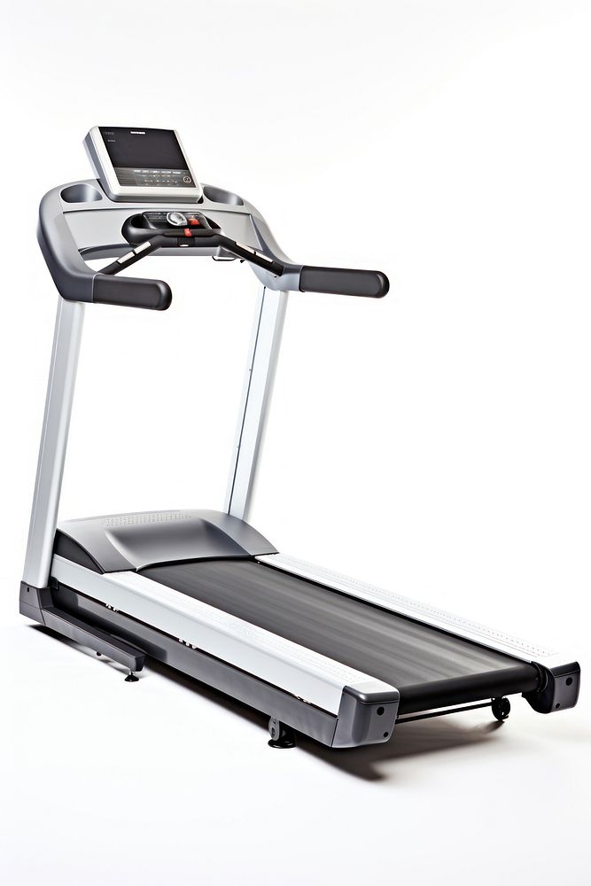 Fitness treadmill white background technology. AI generated Image by rawpixel.