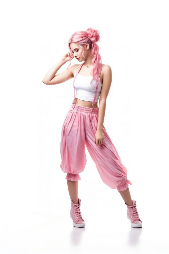 Woman fashion costume pink hair. AI generated Image by rawpixel.