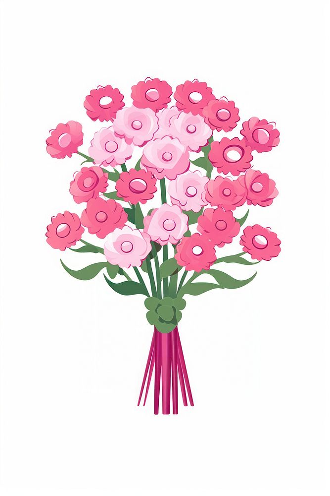 Flowers cartoon plant rose. AI generated Image by rawpixel.
