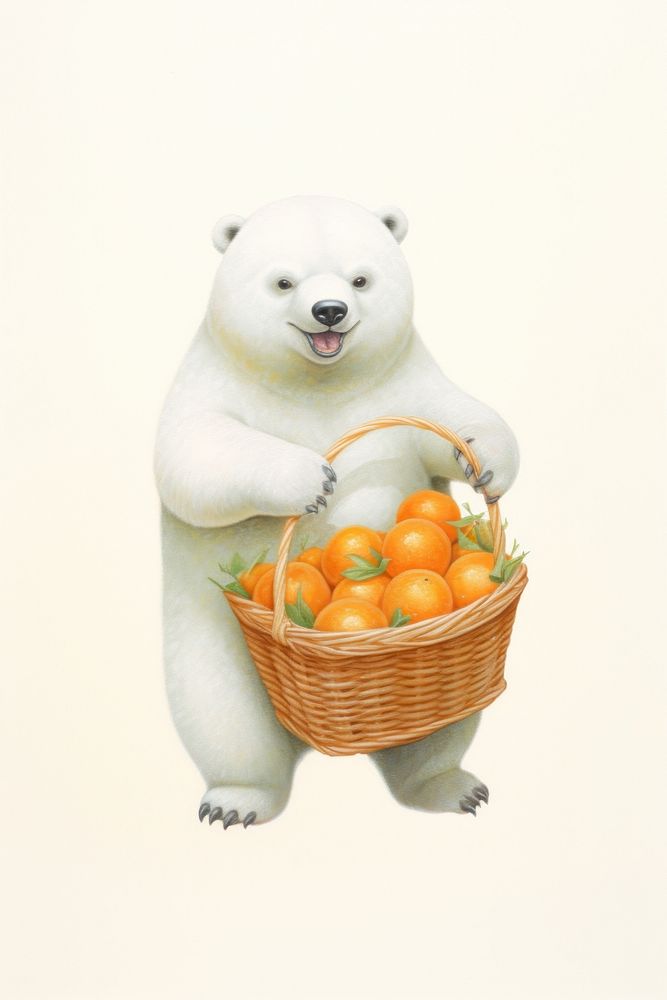 Basket bear drawing mammal. 