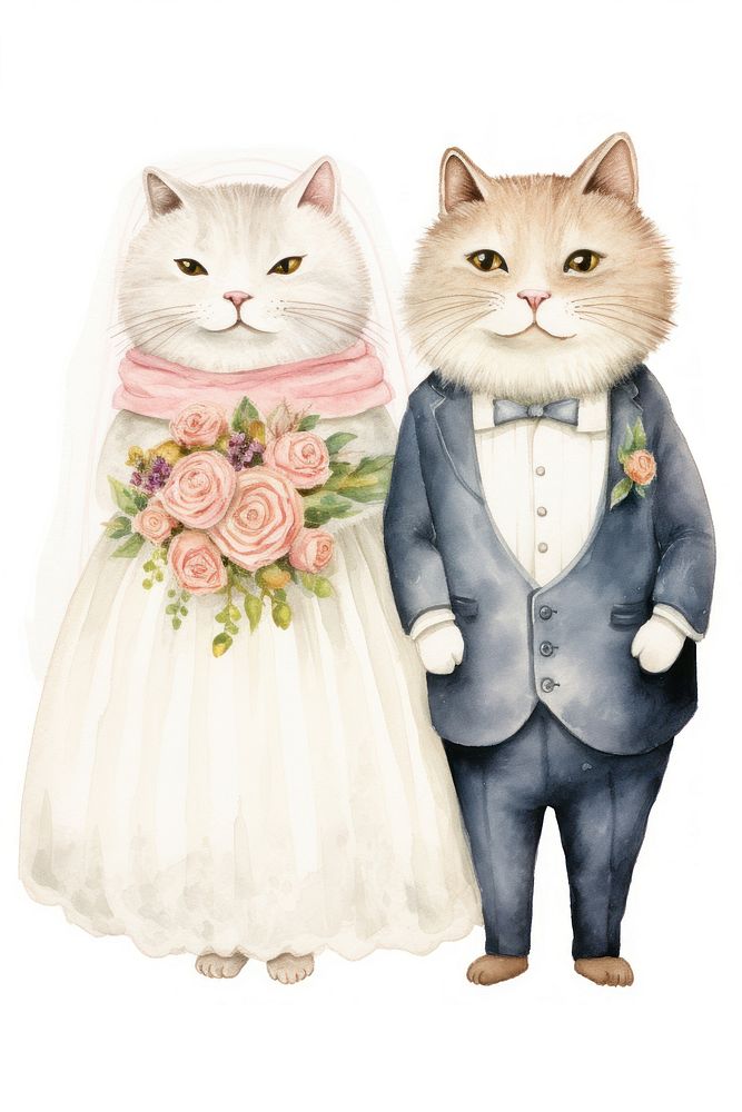 Wedding dress mammal animal adult. AI generated Image by rawpixel.