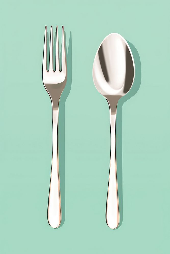 Spoon fork silver arrangement. AI Free Photo Illustration rawpixel