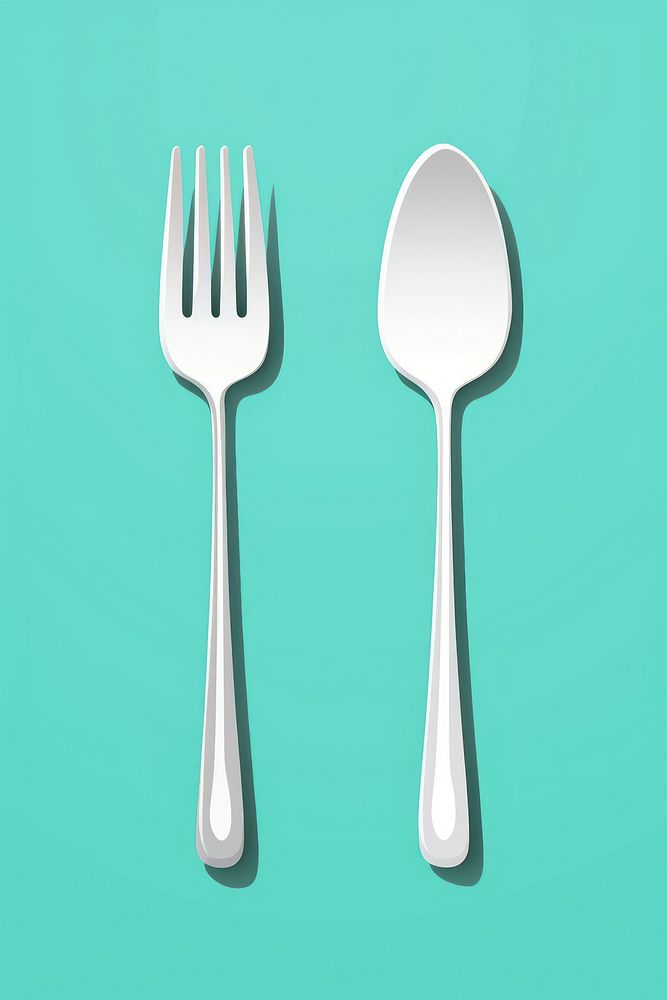 Spoon fork silver arrangement. AI generated Image by rawpixel.