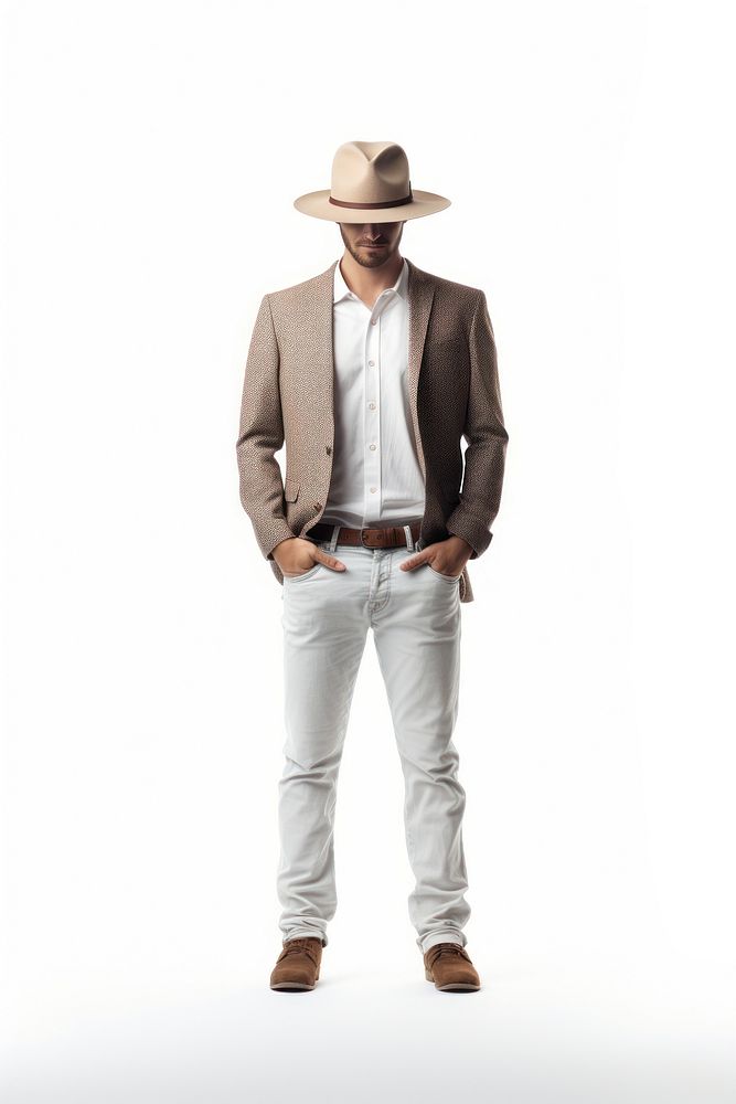 Fashionable man blazer adult hat. AI generated Image by rawpixel.