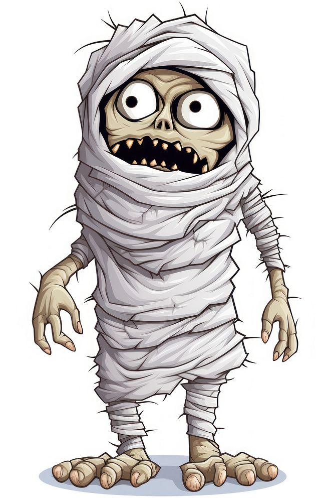 Mummy drawing cartoon sketch. AI generated Image by rawpixel.