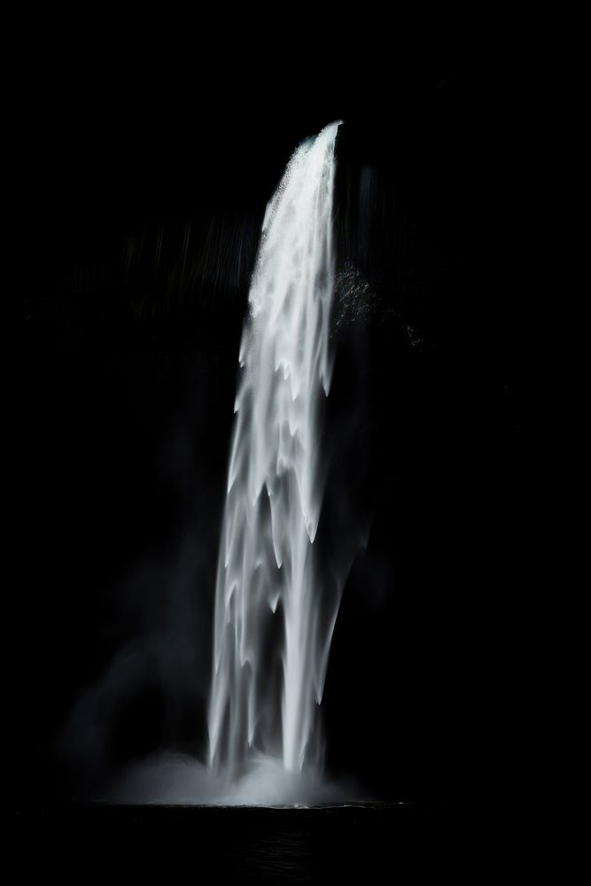 Waterfall nature black architecture. AI generated Image by rawpixel.