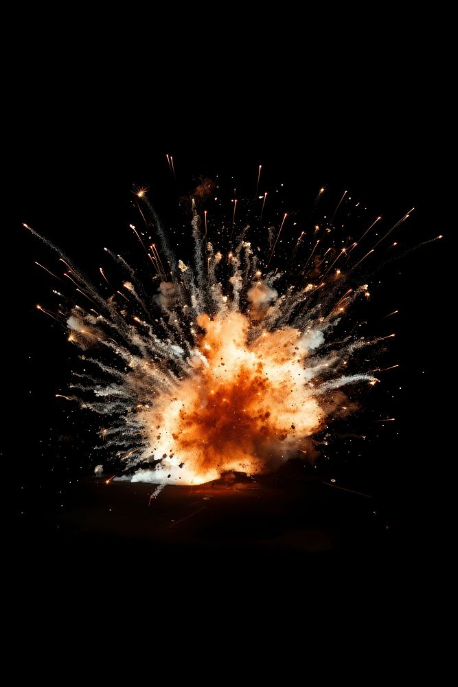 Explosion fireworks bonfire sparks. AI generated Image by rawpixel.