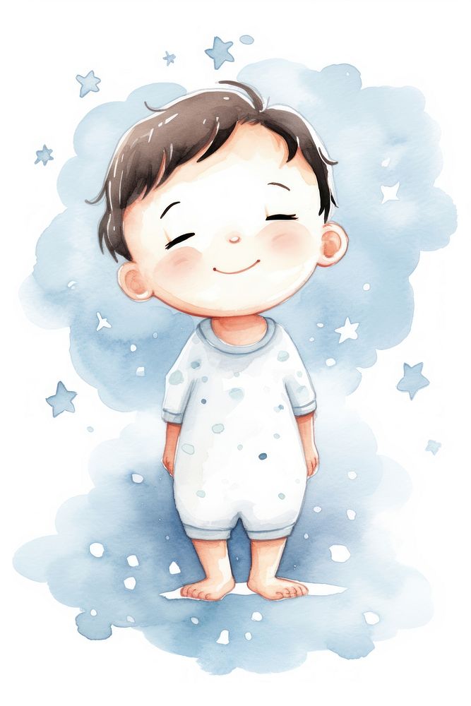 Cartoon baby portrait cute. AI generated Image by rawpixel.