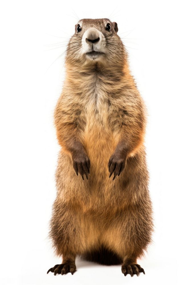 Marmot wildlife standing animal. 